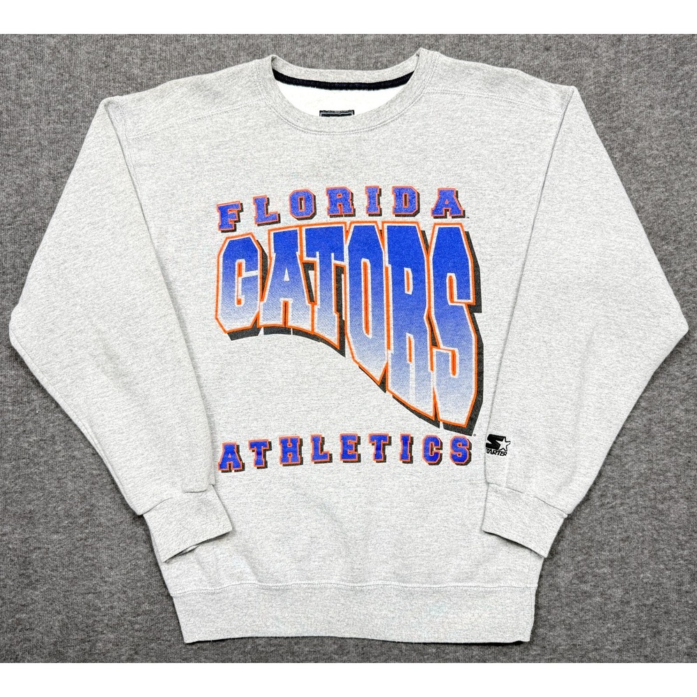 Vintage Florida Gators Sweater Mens Medium Starter Gray Athletics Made USA